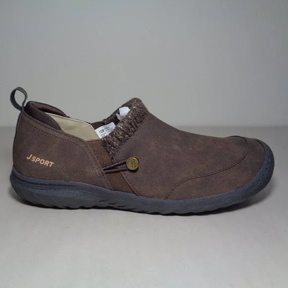JSport by Jambu Size 10 M ALICE Dark Brown Slip On Loafers New Women's Shoes - Picture 2 of 16